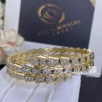 Bulgari Serpenti Viper Two Coil 18 Kt Yellow Gold Bracelet, Set With Pavé Diamonds (10)