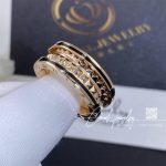 Bulgari B.zero1 Rock Two Band Ring In 18 Kt Rose Gold With Studded Spiral And Black Ceramic Ref. 357986 (6)