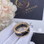 Bulgari B.zero1 Two Band Ring With Two 18 Kt Rose Gold Loops And A Black Ceramic Spiral Ref. 347042 (4)