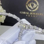 Bulgari Serpenti Viper Slim Necklace In 18 Kt White Gold, Set With Full Pavé Diamonds Ref. 351090 (12)