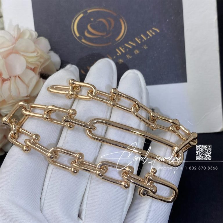 Tiffany Hardwear Elongated Link Bracelet In Rose Gold (1)