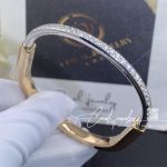 Tiffany Lock Bangle In Rose And White Gold With Half Pavé Diamonds (11)