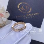 Chaumet Bee My Love Half Pavé Diamond Ring In Rose Gold 4mm (5)