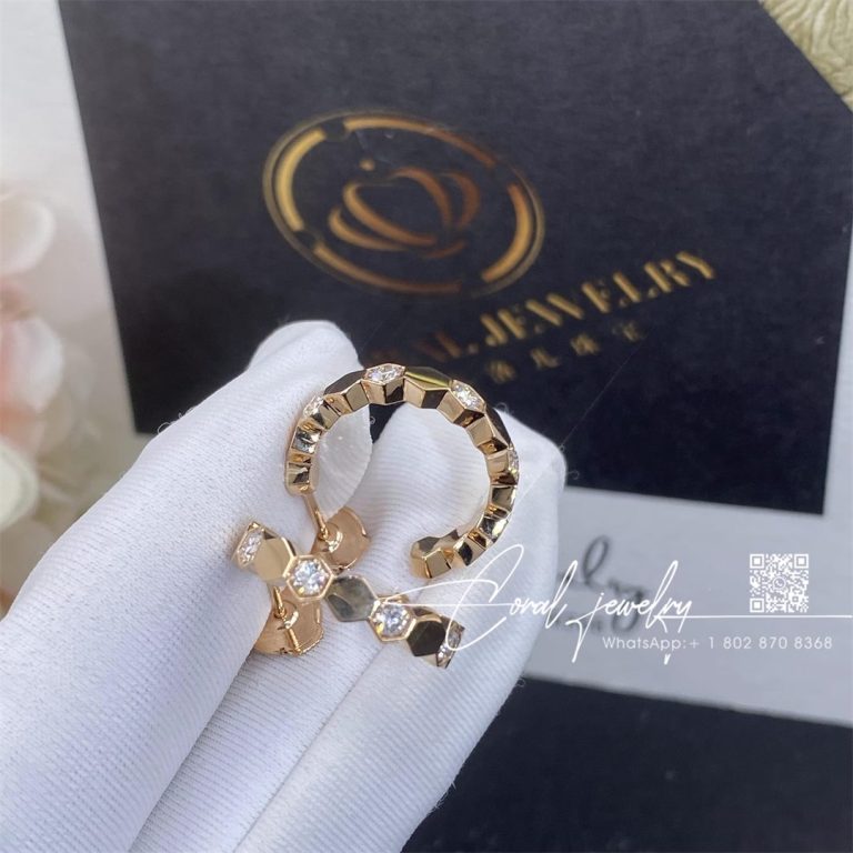 Chaumet Bee My Love Hoop Earrings Rose Gold, Diamonds 084809 (2)