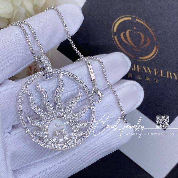 Chopard 18g White God Happy Diamonds Sun Necklace 796455 1001 (6)