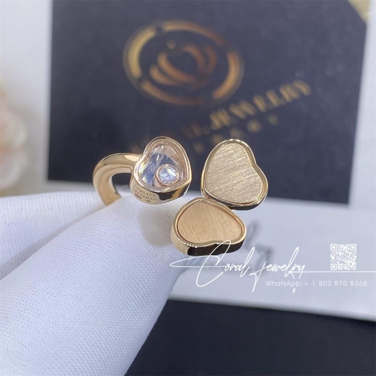 Chopard Happy Hearts Rose Gold Pearl Diamond Ring 82a083 5700 (5)