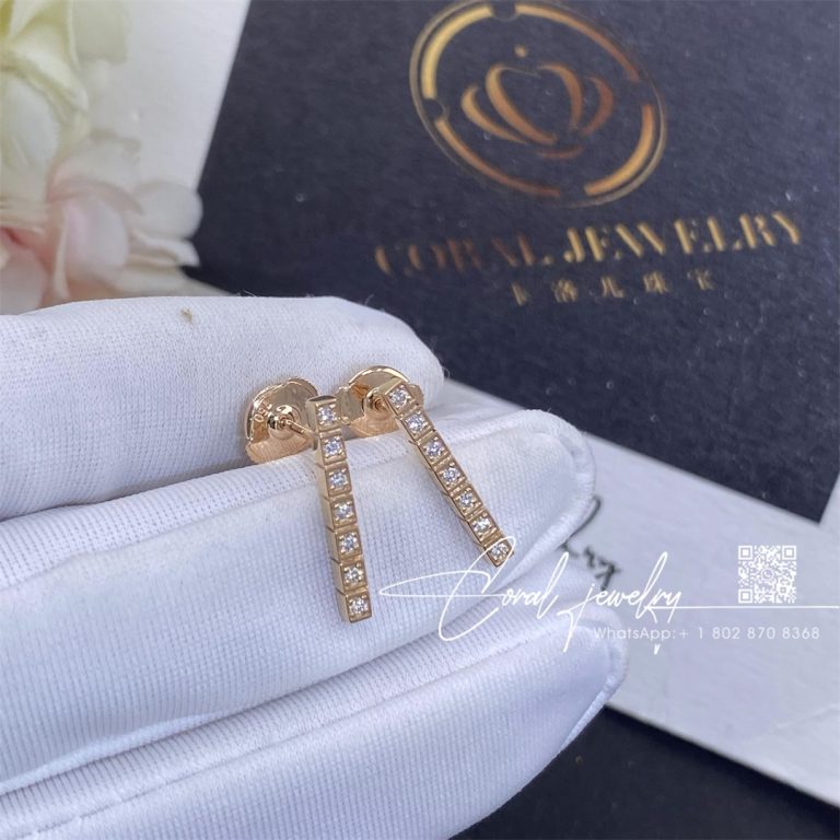 Chopard Ice Cube Rose Gold Earrings Full Set Diamonds 837702 5003 (2)