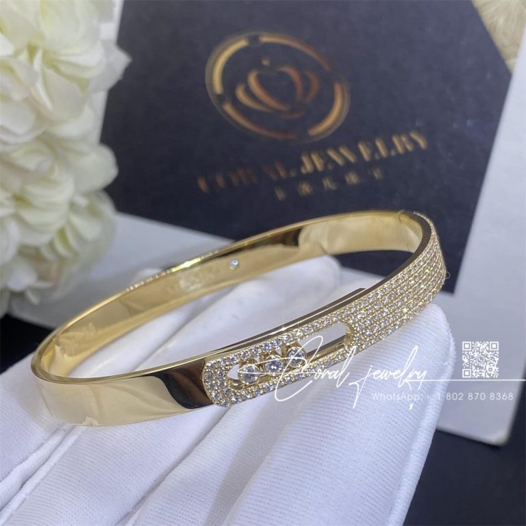 Messika Move Noa Pavé Bangle Yellow Gold Diamond Bracelet 06371 Yg (2)