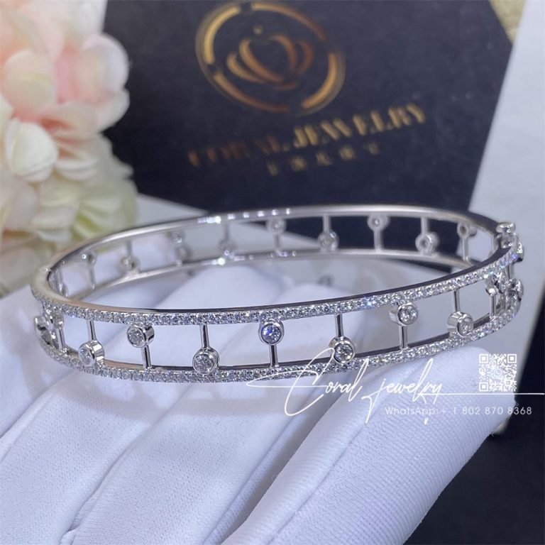 De Beers Dewdrop Bangle In White Gold B102147 (7)