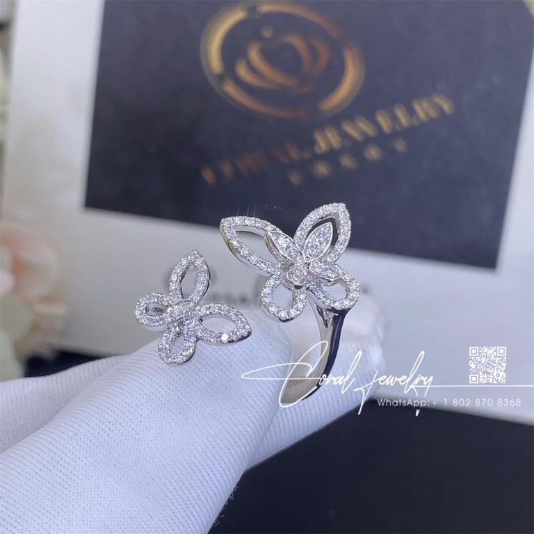 Graff Double Butterfly Silhouette Diamond Ring White Gold Rgr789 (2)