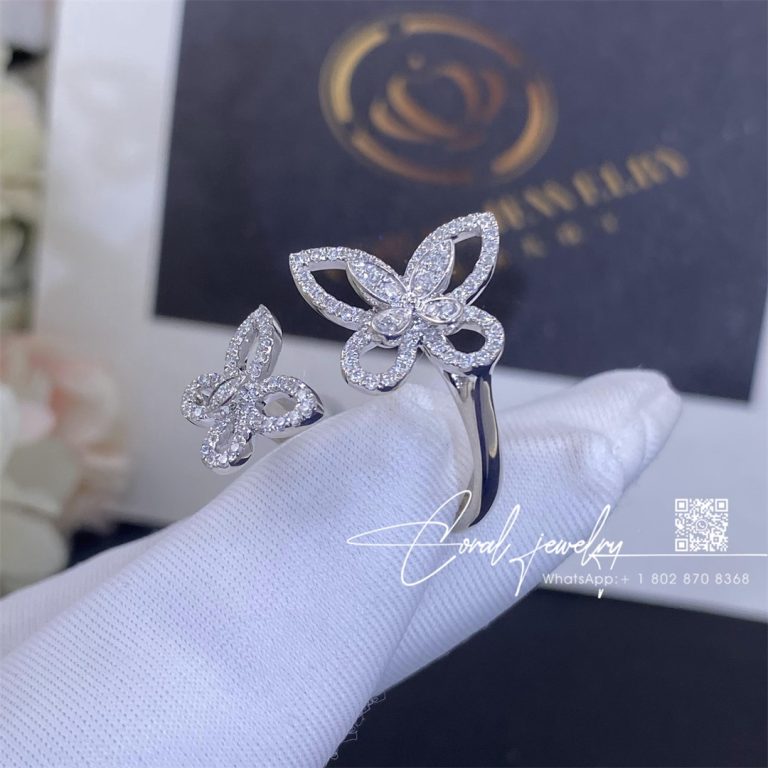 Graff Double Butterfly Silhouette Diamond Ring White Gold Rgr789 (3)