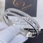 Messika Move Romane Large Pavé Bangle Whinte Gold Diamond Bracelet 06733 Wg (5)