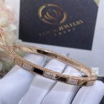 Roberto Coin 18k Rose Gold Mosaic Alternating Diamond Bangle (2)