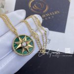 Large Medium Rose Des Vents Medallion Yellow Gold, Diamond And Malachite (4)