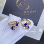 Marli Cleo Diamond Huggie Earrings In Rose Gold Lapis Lazuli (1)