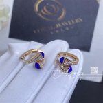 Marli Cleo Diamond Huggie Earrings In Rose Gold Lapis Lazuli (2)