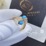 Marli Cleo Diamond Midi Ring In Yellow Gold Turquoise (4)