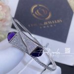 Marli Cleo Diamond Slip On Bracelet In White Gold Lapis Lazuli (3)