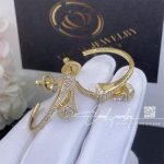 Marli Cleo Full Diamond Open Hoop Earrings In Yellow Gold (1)