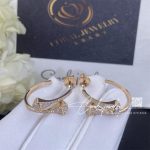 Marli Cleo Full Diamond Small Hoop Earrings In Rose Gold (2)