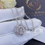 Chanel Bouton De Camélia Necklace 18k White Gold, Diamonds J12071 (8)