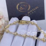 Chrome Hearts Tiny E Cross Bracelet In 22k Yellow Gold With Diamonds (3)