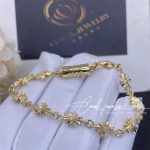 Chrome Hearts Tiny E Cross Bracelet In 22k Yellow Gold With Diamonds (6)