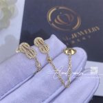 Fred Chance Infinie Earrings Small Model 18k Pink Gold Diamond Paved Ref 8b0330 (6)