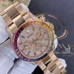 Rolex Cosmograph Daytona Rainbow Custom Diamonds Rose Gold 116595rbow 0004 (3)