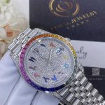 Rolex Datejust 41 Diamond Rainbow Bezel Arabic 41mm Steel Jubilee Watch 126300 (12)