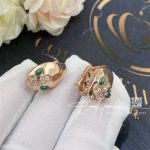 Bulgari Serpenti Rose Gold & Malachite Earrings Ref . 352701 (5)