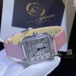 Charles Oudin Pansy Retro 24mm Watch Maroon Arabic Style Pink Straps (5)