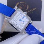 Charles Oudin Pansy Retro With Pearls Watch Medium 24mm Arabic Style Blue Straps (5)