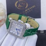 Charles Oudin Pansy Retro With Pearls Watch Medium 24mm Arabic Style Green Straps (4)