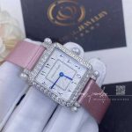 Charles Oudin Pansy Retro With Pearls Watch Medium 24mm Arabic Style Pink Straps (3)