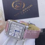 Charles Oudin Pansy Retro With Pearls Watch Medium 24mm Arabic Style Pink Straps (4)