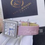 Charles Oudin Pansy Retro With Pearls Watch Medium 24mm Arabic Style Pink Straps (5)