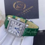 Charles Oudin Pansy Retro With Pearls Watch Medium 24mm Green Straps (5)