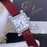 Charles Oudin Pansy Retro With Pearls Watch Medium 24mm Maroon Straps (3)