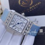 Charles Oudin Rose Retro 24mm Medium Satin And Diamond Watch Roman Style (11)