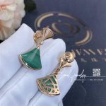 Bulgari Divas’ Dream Earrings Rose Gold Diamonds With Malachite Ref. 356454 (4)