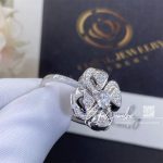 Bulgari Fiorever 18 Kt White Gold Ring Set With A Central Diamond And Pavé Diamonds Ref. 354511 (6)