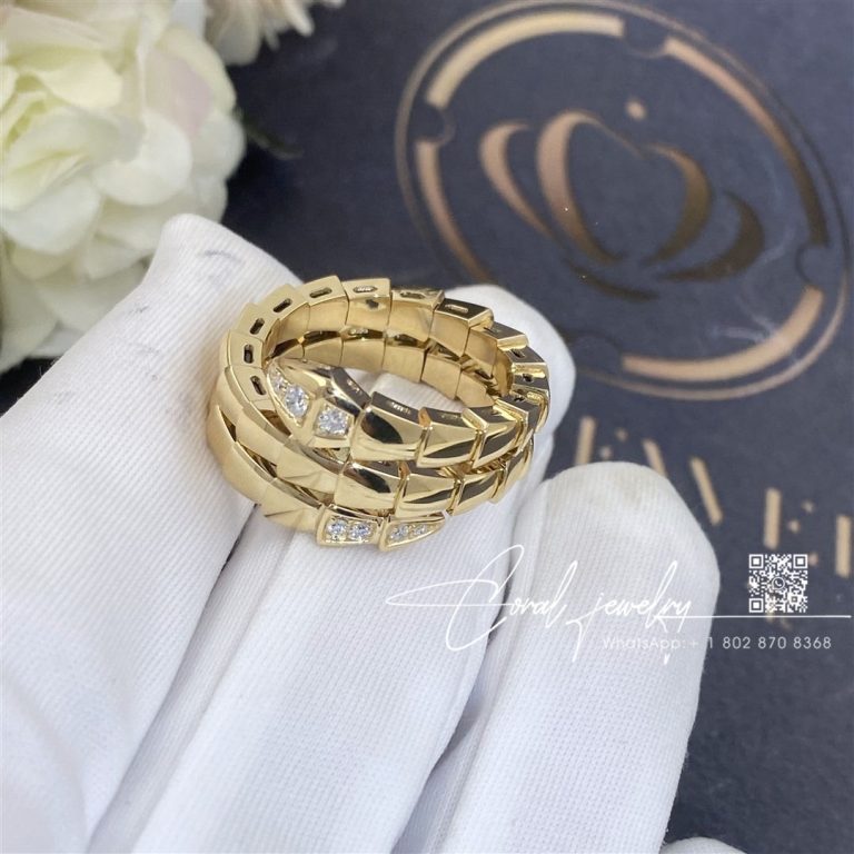 Bulgari Serpenti Viper Two Coil 18 Kt Yellow Gold Ring Ref. 357869 (2)