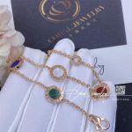 Bulgari Bvlgari 18 Kt Rose Gold Bracelet Set With Carnelian, Lapis, Malachite And Mother Of Pearl Elements (2)