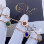 Bulgari Bvlgari 18 Kt Rose Gold Bracelet Set With Carnelian, Lapis, Malachite And Mother Of Pearl Elements (3)