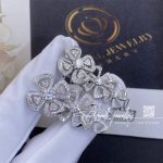 Bulgari fiorever 18 kt white gold pendant earring ref. 356911 (5)