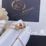 Bulgari Serpenti Viper 18 Kt Rose Gold Necklace Ruby Ref. 360659 (5)