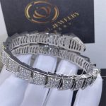 Bulgari Serpenti Viper One Coil Bracelet In 18 Kt White Gold, Set With Full Pavé Diamonds Ref. 345215 (10)