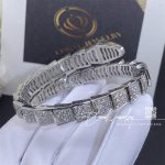 Bulgari Serpenti Viper One Coil Bracelet In 18 Kt White Gold, Set With Full Pavé Diamonds Ref. 345215 (8)