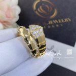 Bulgari Serpenti Viper One Coil Ring In 18 Kt Yellow Gold, Set With Pavé Diamonds On The Head (7)